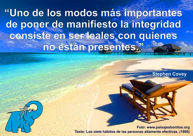 Una Enseñanza de Stephen Covey en la Frase del Día del Elefante Azul de Avilés
